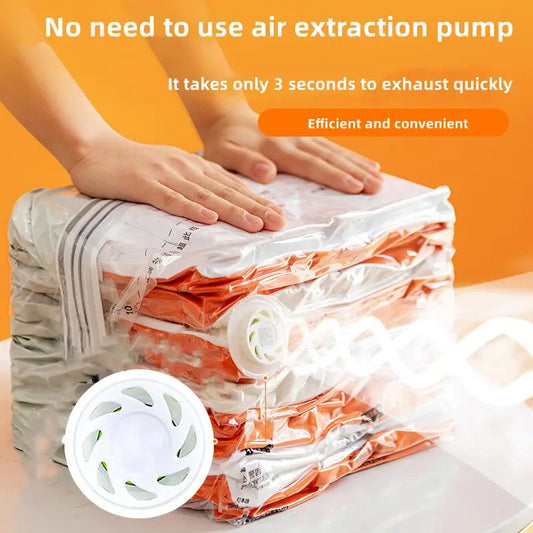 New Patented Vacuum Storage Bags – No Pump Needed