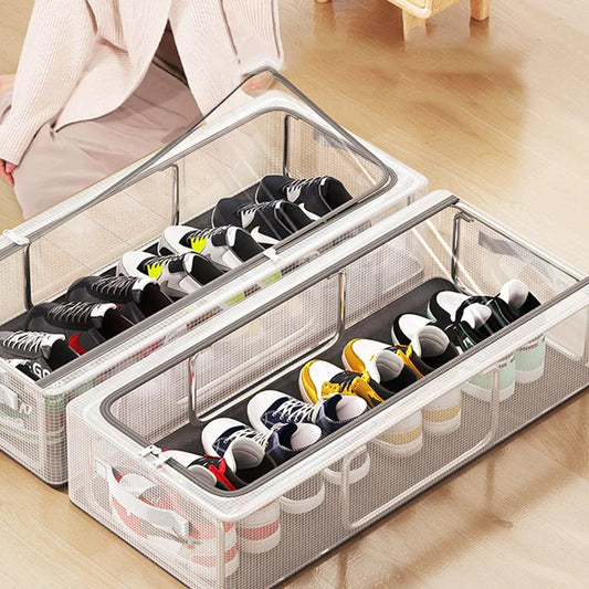 PVC Shoes Storage Bag | Dustproof, Waterproof, Under-Bed Organizer