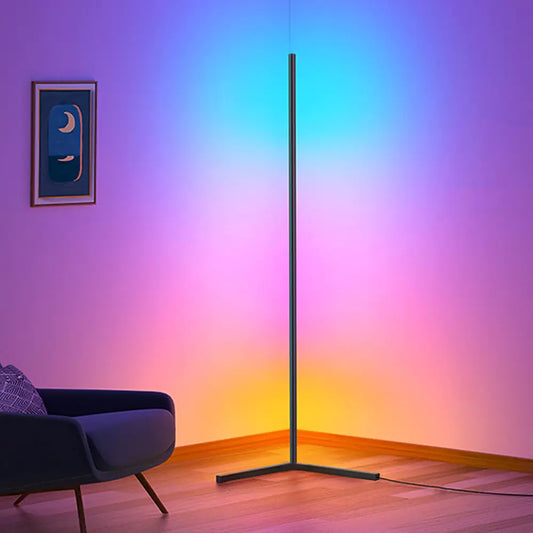 Modern RGB Corner Lamp | Stylish Color-Changing Floor Light